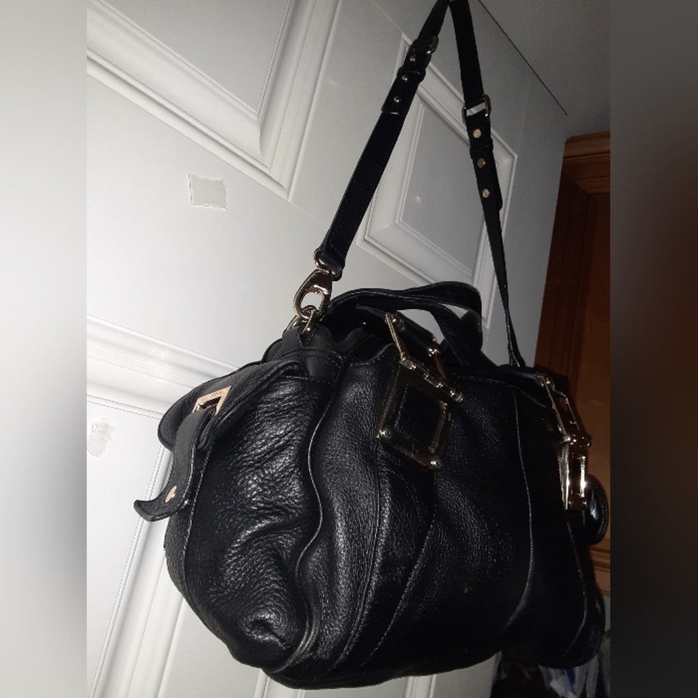 Kelsie Dragger Black Leather  Shoulder bag - Picture 3 of 15